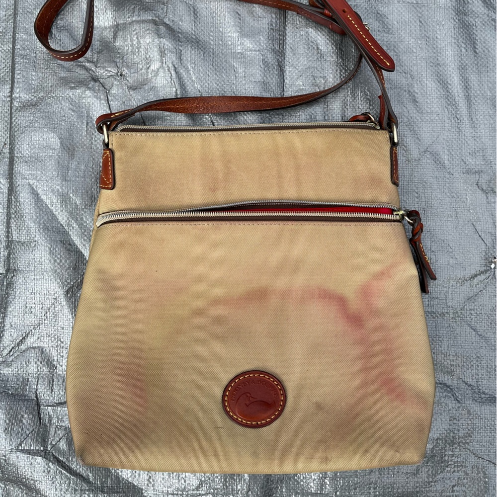 Dooney and Burke Tan Nylon Crossbody